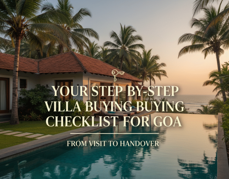 Your Step-by-Step Villa Buying Checklist for Goa — From Visit to Handover